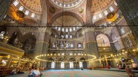 Sultan Ahmed - Blue Mosque Interior Stockbeeldmateriaal 60455802
