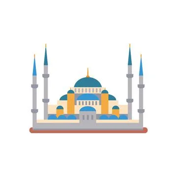 Sultan Ahmed Mosque. Stock Illustration
