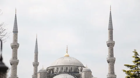 Sultan Ahmet Mosque architecture also known as the Blue Mosque in Istanbul Stock Footage 50406055