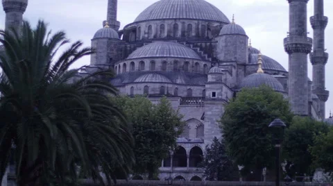 Sultan Ahmet Mosque. Blue Mosque in Istanbul Stock Footage 41055579