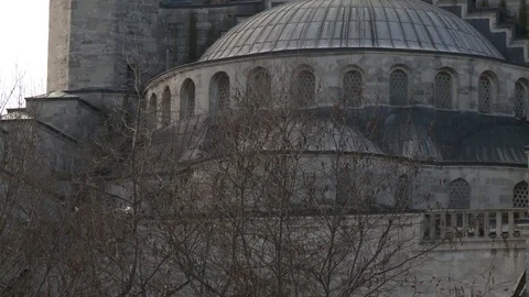 Sultan Ahmet Mosque. Blue Mosque in Istanbul. General view of mosque. Turkey Stock Footage 128949489