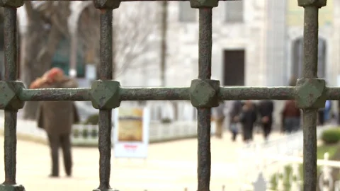 Sultan Ahmet Mosque. Blue Mosque in Istanbul. General view of mosque. Turkey Stock Footage 128950309