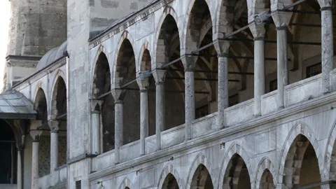 Sultan Ahmet Mosque. Blue Mosque in Istanbul. General view of mosque. Turkey Stock Footage 128950690