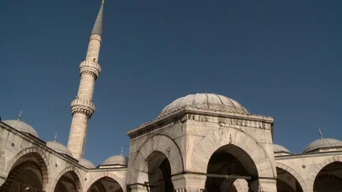 Sultan Ahmet Mosque. Blue Mosque in Istanbul. General view of mosque. Turkey Stock Footage 128950831