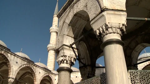 Sultan Ahmet Mosque. Blue Mosque in Istanbul. General view of mosque. Turkey Video stock 128950972