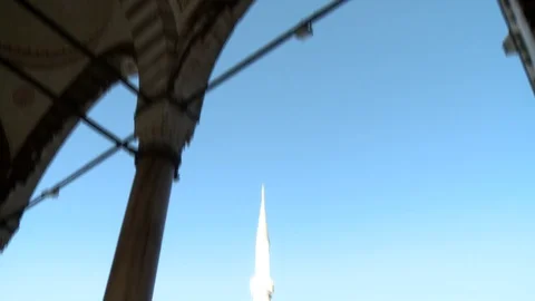 Sultan Ahmet Mosque. Blue Mosque in Istanbul. General view of mosque. Turkey Stock Footage 128951082