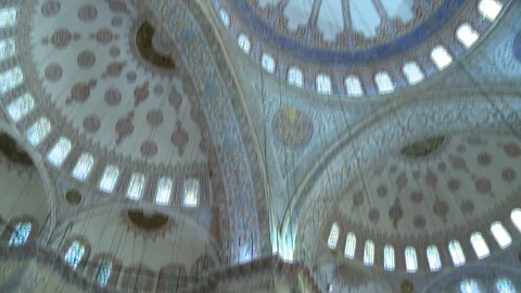 Sultan Ahmet Mosque. Blue Mosque in Istanbul. General view of mosque. Turkey Stock Footage 128951166