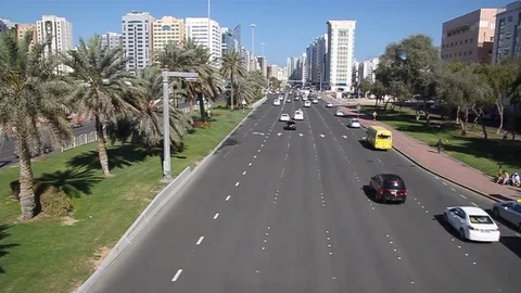 Sultan Bin Zayed the First street Stock Footage 122923683