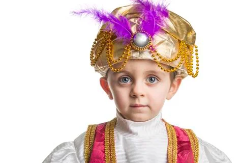 Sultan child on white. Stock Photos