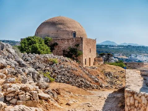The Sultan Ibrahim Mosque In Rethymno Stock Photos