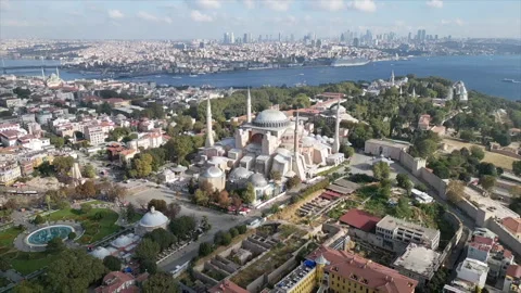 Sultan mosque to Blue Mosque Stock Footage 254838230