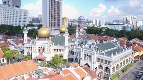 Sultan Mosque Drone Aerial 動画素材 91639455
