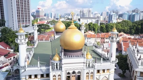 Sultan Mosque Drone Aerial 動画素材 91639580