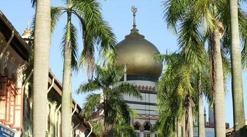 Sultan Mosque 库存影片 587568