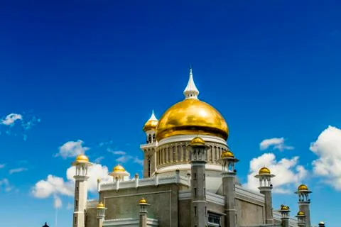Sultan Omar Ali Saifuddin Mosque Foto stock
