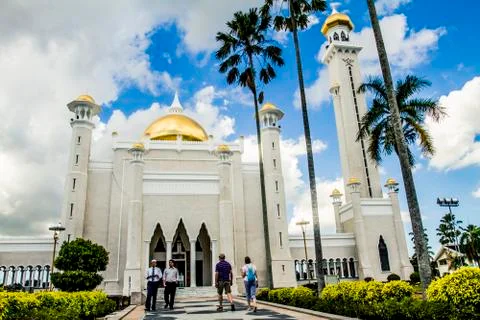 Sultan Omar Ali Saifuddin Mosque Stock Photos