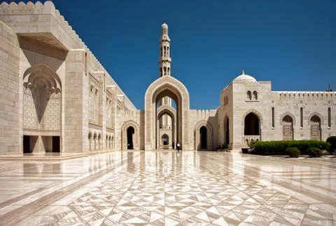Sultan Qaboos Grand Mosque. Sultanate of Oman. Stock Photos