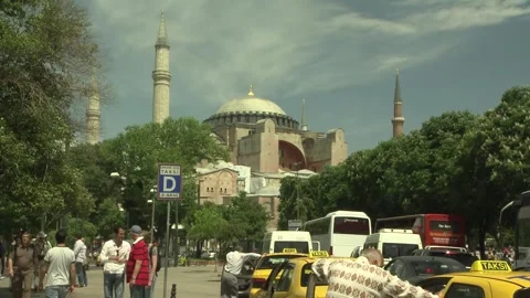 Sultanahmet District, Hagia Sofia Facade, Istanbul, Turkey 動画素材 328113015