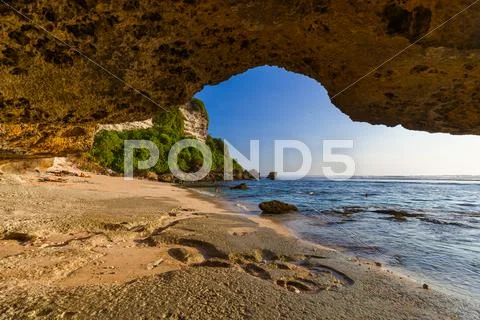 Suluban beach in Bali - Indonesia Stock Photos