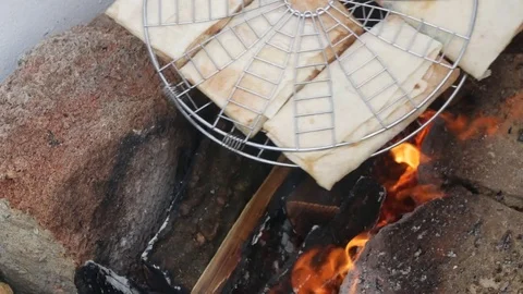 Suluguni in pita bread. Stock Footage 73980107