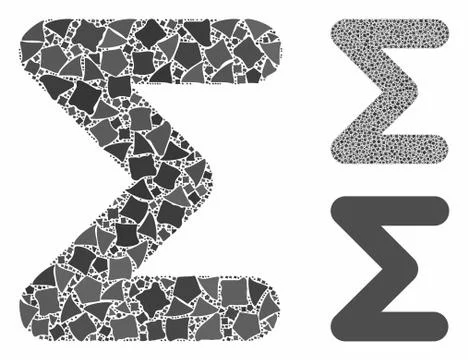 Sum Mosaic Icon of Bumpy Items Illustrazione stock