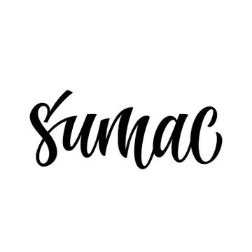 Sumac - hand drawn spice label. Stock Illustration