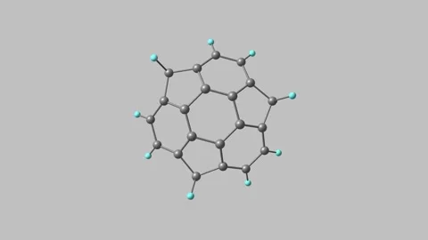Sumanene molecule rotating video Full HD Stock Footage 272447736