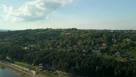 Sumarice Lake pan shot Stock Footage 235942003