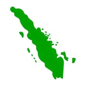 Sumatra Island map icon. Vector. Stock Illustration
