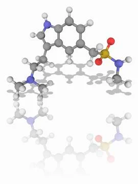 Sumatriptan drug molecule Stock Illustration