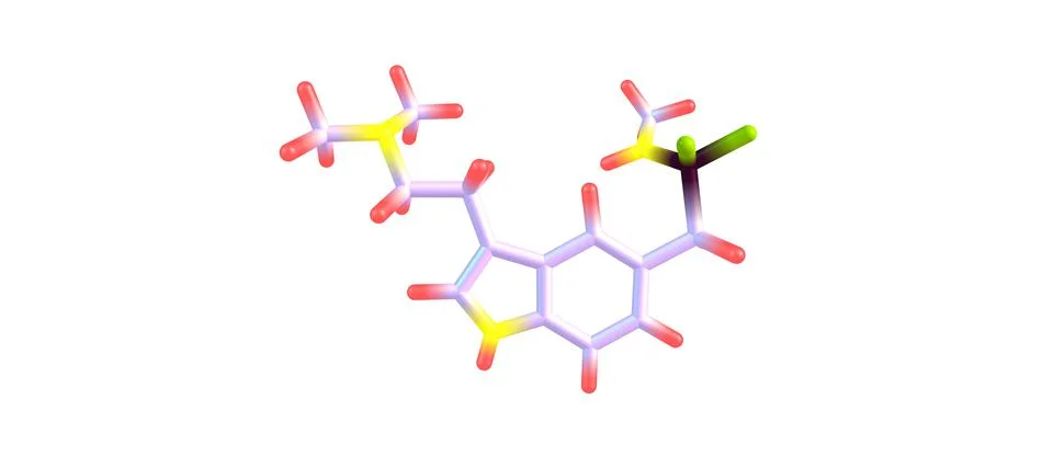 Sumatriptan molecular structure isolated on white Stock Illustration