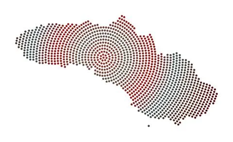 Sumba dotted map. Digital style shape of Sumba. Tech icon of the island wit.. Stock Illustration