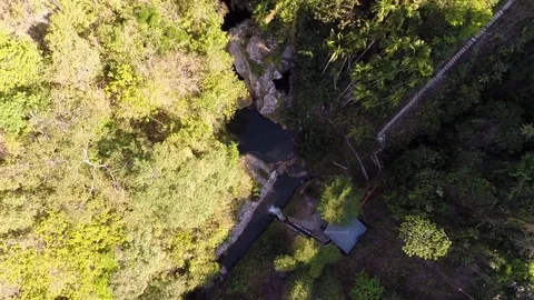 SUMBA DRONE SHOT OF MICRO HYDRO PLANT 스톡 동영상 75335067