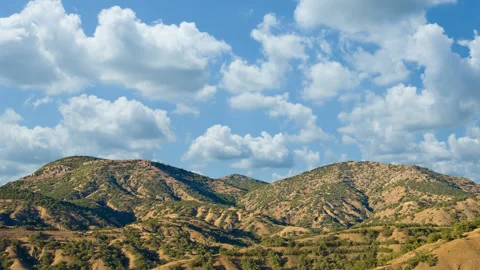 Sumer mountain landscape time lapse scene Stock Footage 252130405