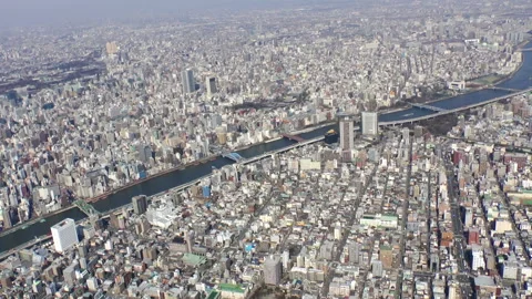 Sumida River Aerial View Stock Footage 327616183