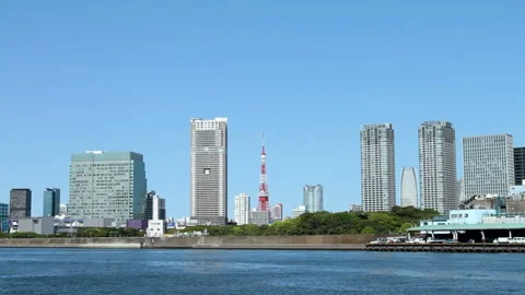 Sumida River and Tokyo Tower Vidéo 332498543