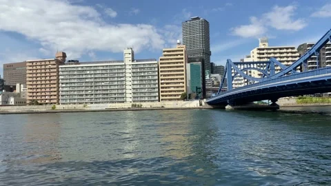 Sumida River terrace Stock Footage 148063410