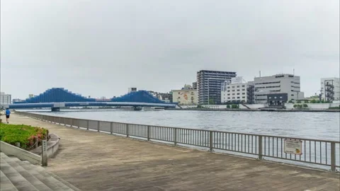 Sumida River Time lapse Stock Footage 148063231