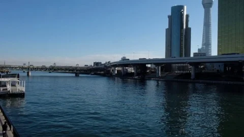 SUMIDA RIVER, TOKYO Stock Footage 84294139