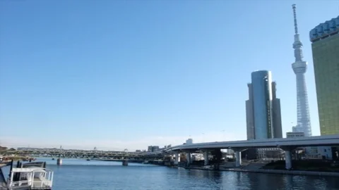 SUMIDA RIVER, TOKYO Video stock 84301955