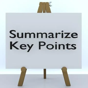 Summarize Key Points Concept Illustrazione stock