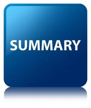 Summary blue square button Stock Illustration