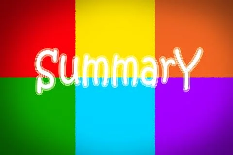 Summary concept Stock Illustration