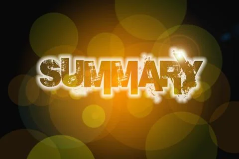 Summary concept Stock Illustration
