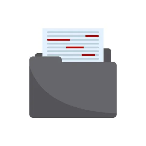 Summary editor icon flat isolated vector 스톡 일러스트