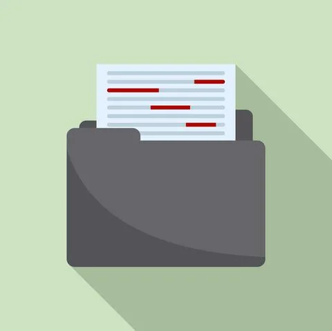 Summary editor icon, flat style 스톡 일러스트