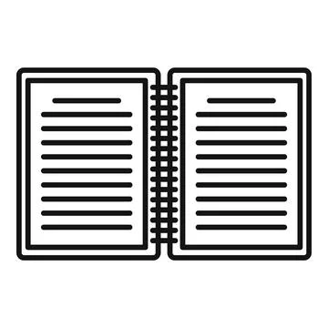 Summary editor icon, outline style 스톡 일러스트