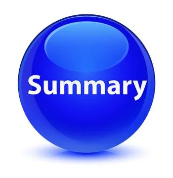 Summary glassy blue round button Stock Illustration
