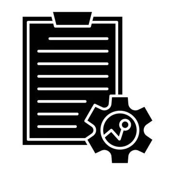 Summary Glyph Icon Stock Illustration
