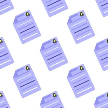 Summary Icon seamless pattern. Business Concept wallpaper. Stock Illustration